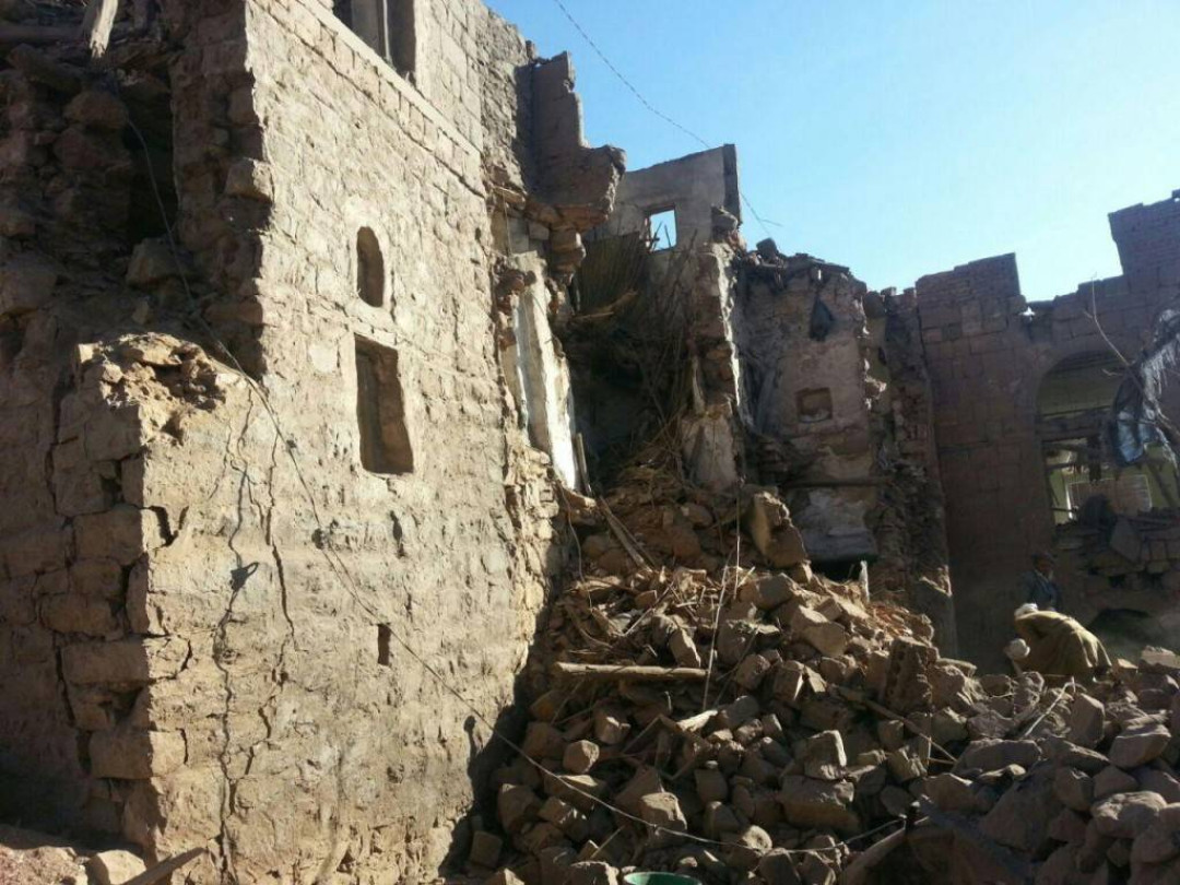 شبام كوكبان بعد القصف (منصات التواصل) شبام كوكبان بعد القصف (منصات التواصل)